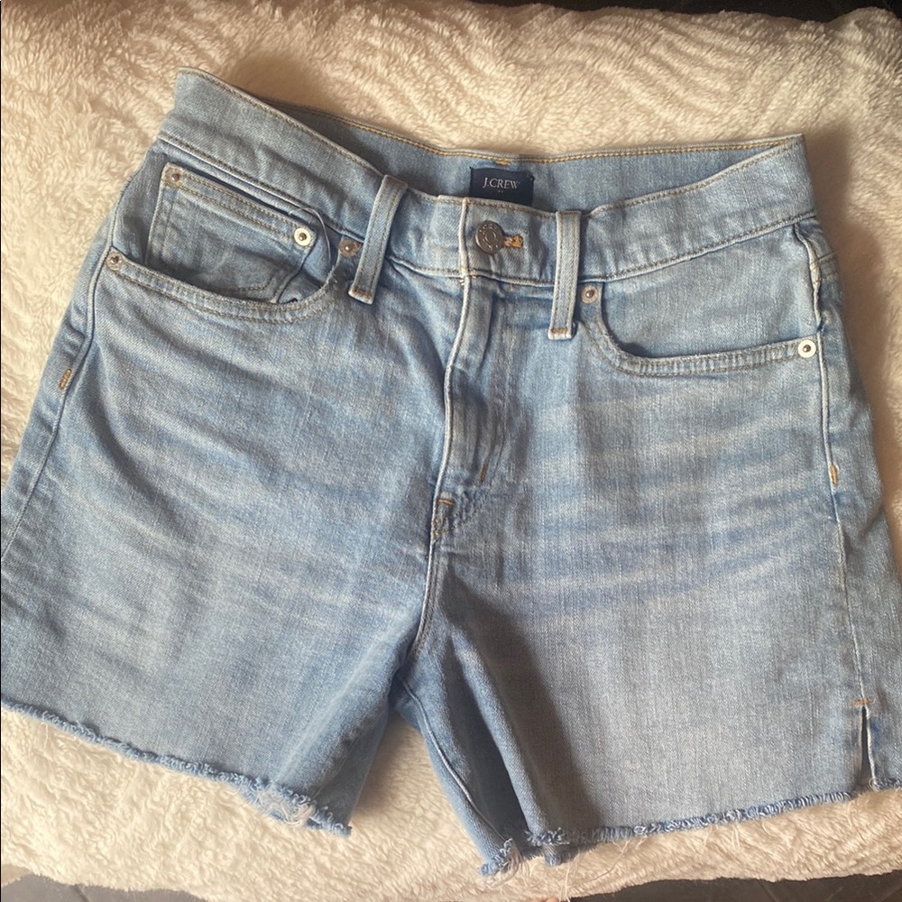 J. Crew Sky Blue Denim Boyfriend Shorts